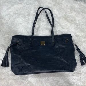 Dooney and bourke davis tote navy snake/croc